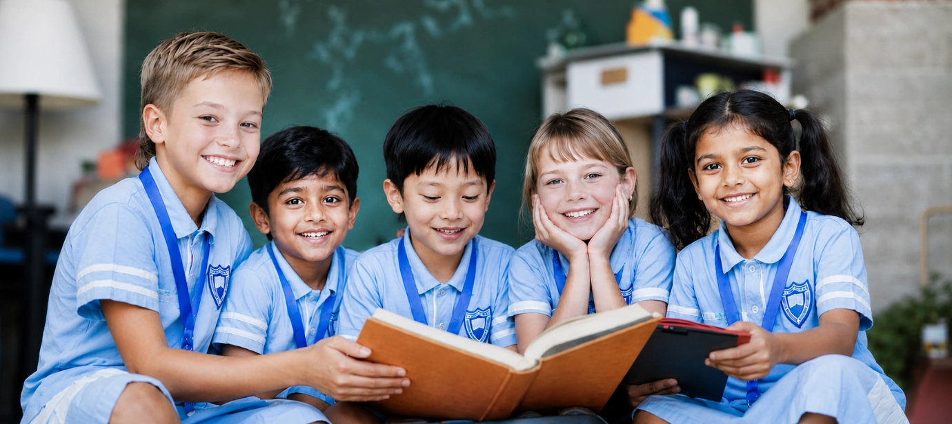 NIMS UAE students reading together